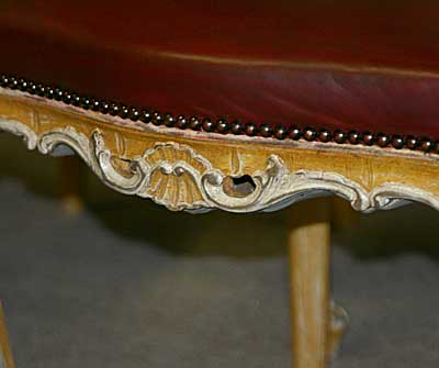 Set of six Venetian, Louis XV style, tall-back dining chairs