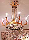 Charles X period, bronze d'ore six light chandelier