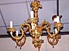 French, Louis XIV style, bronze d'ore, six-arm chandelier