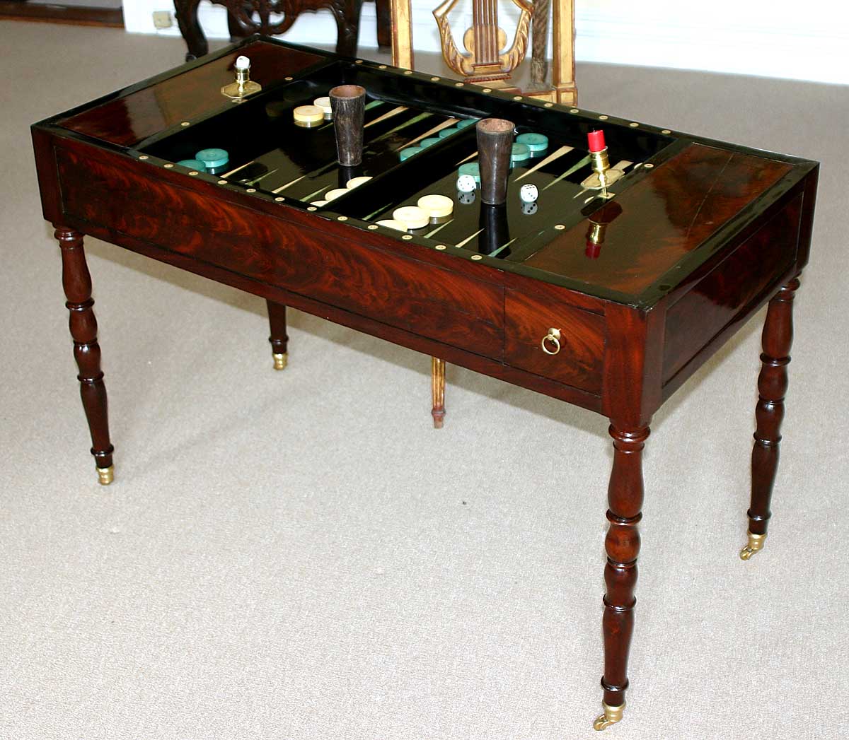 Rare, French, Jacob period tric-trac table
