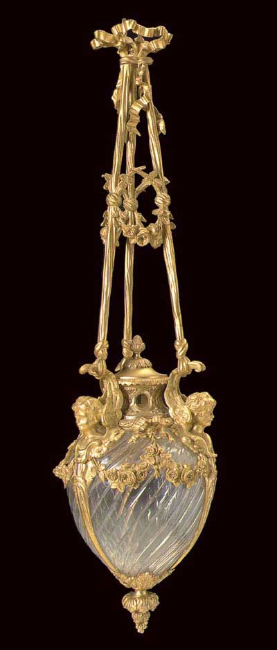 French, Louis XVI style (Neo-Classical), bronze d'ore, lantern