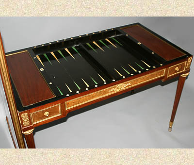 French, Louis XVI period tric-trac table