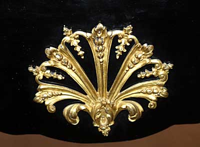 Italian, Regence period, black lacquer and gilt bronze bureau plat