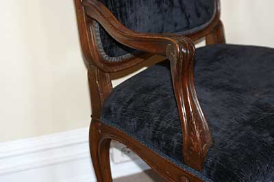 Pair of French, Louis XV style fauteiuls