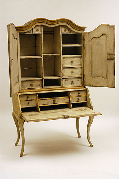 Italian, Louis XV period, painted scriban