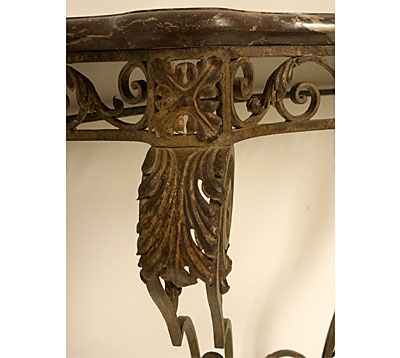 Italian, Louis XV style, wrought iron console