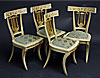 Set of four Consulat style chaises