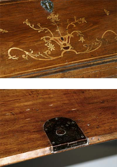 Italian, Louis XV period, inlaid secretary