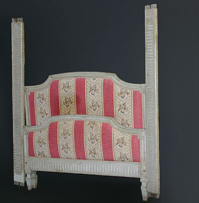 French, Louis XVI period, cr�me-painted bed