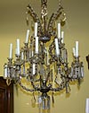Venetian, Louis XV style, gilt metal and cut crystal chandelier