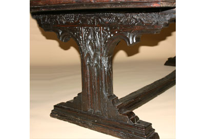 Rare, Northern European, Gothic period refectory table