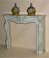 Fine, French, Louis XV style, marble fireplace surround