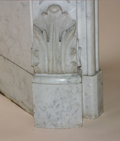 Fine, French, Louis XV style, marble fireplace surround