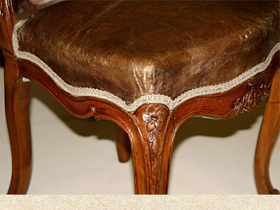 Set of six French, Louis XV style chaises