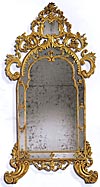 Very fine, Italian, giltwood mirror of large dimensions