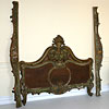 French, Louis XV style, painted and parcel gilded bed