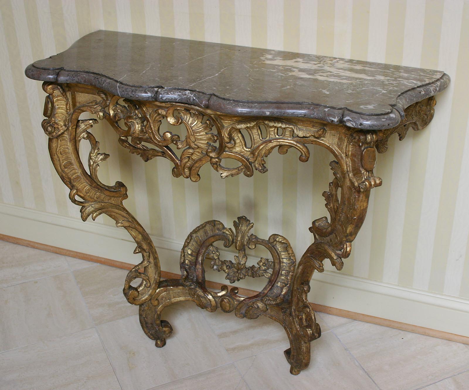 French, 18th century, Louis XV period console table