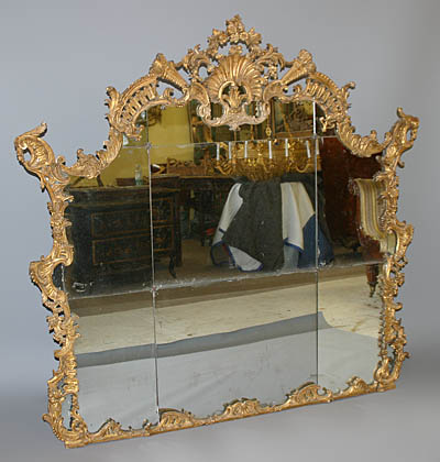 Very fine, Northern Italian, Rococo period overmantel mirror of large dimensions