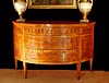 Very fine and rare Italian, Neo-classical period, Marquetry Inlaid, Demi-lune commode.