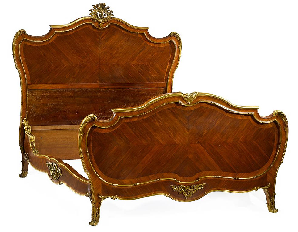 Very Fine, French, Louis XV style bed of large dimension