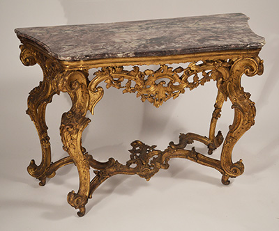 Very fine, Genoese, Rococo period console table