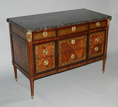 Very fine, French, Neoclassical period, marquetry commode
